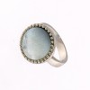 Stainless Steel Alaisallah Mother of Pearl Round Ring